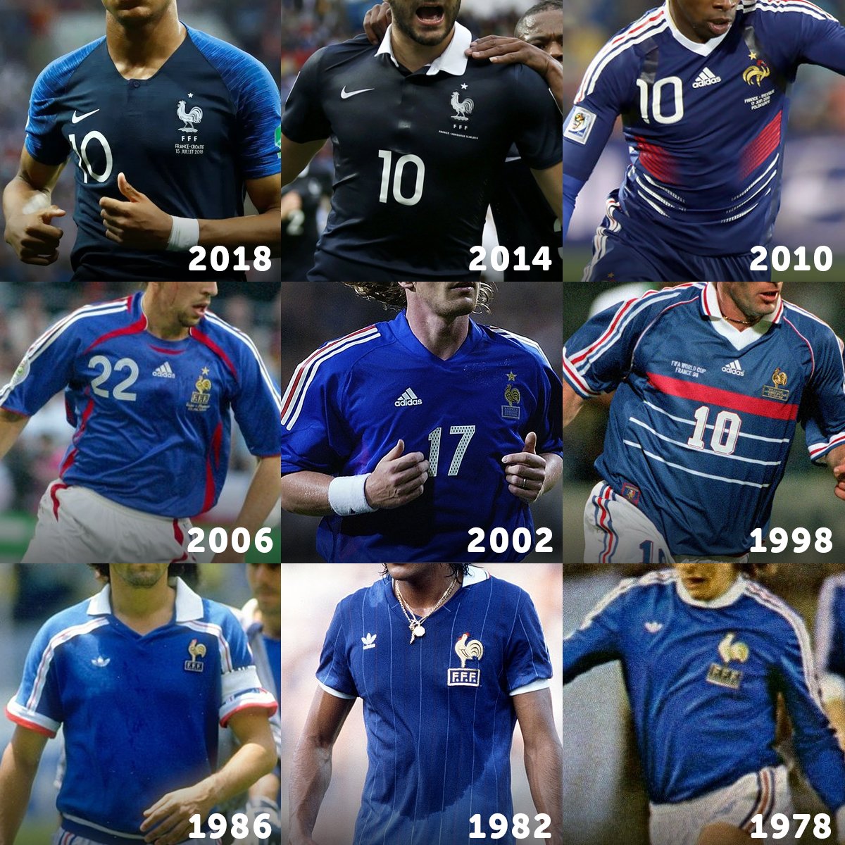 لباس های تیم ملی فرانسه 