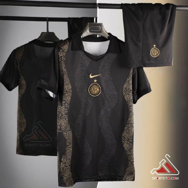 کیت مشکی اینتر - پیراهن شورت