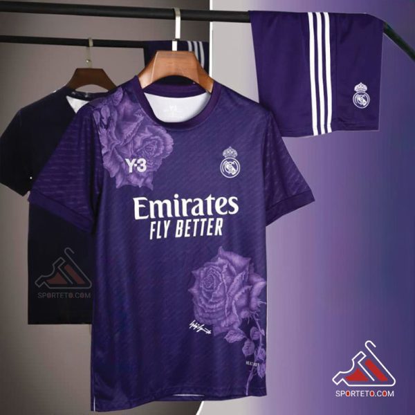 کیت بنفش رئال مادرید 2025 - پیراهن شورت