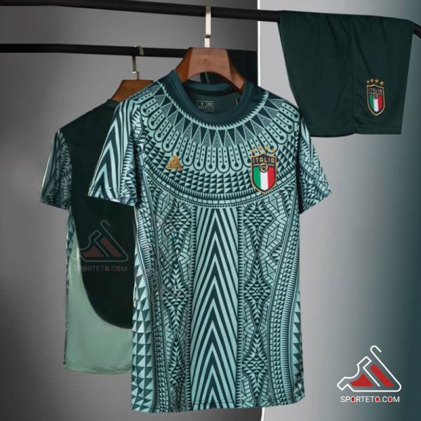 کیت سبز ایتالیا 2025 - پیراهن شورت