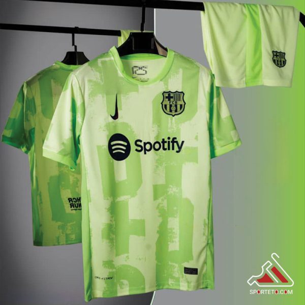 کیت سوم بارسلونا 2025 - پیراهن شورت